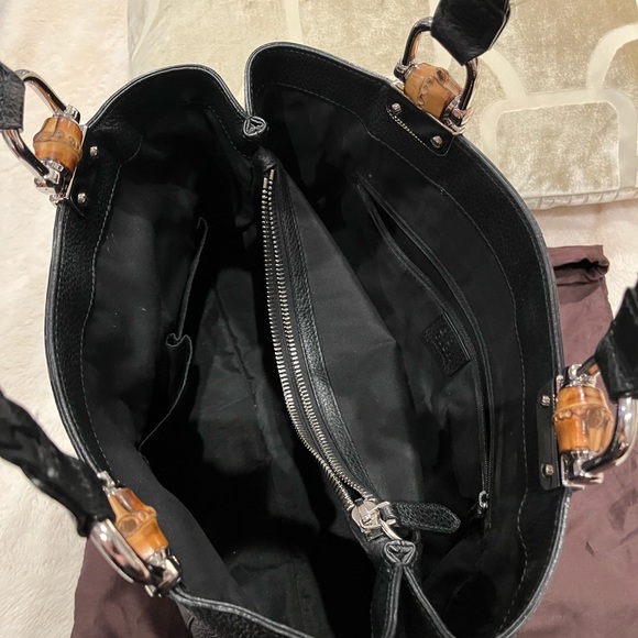 🎁GIFT a Gucci Black Bamboo Libeccio Tote Bag - Picture 6 of 8